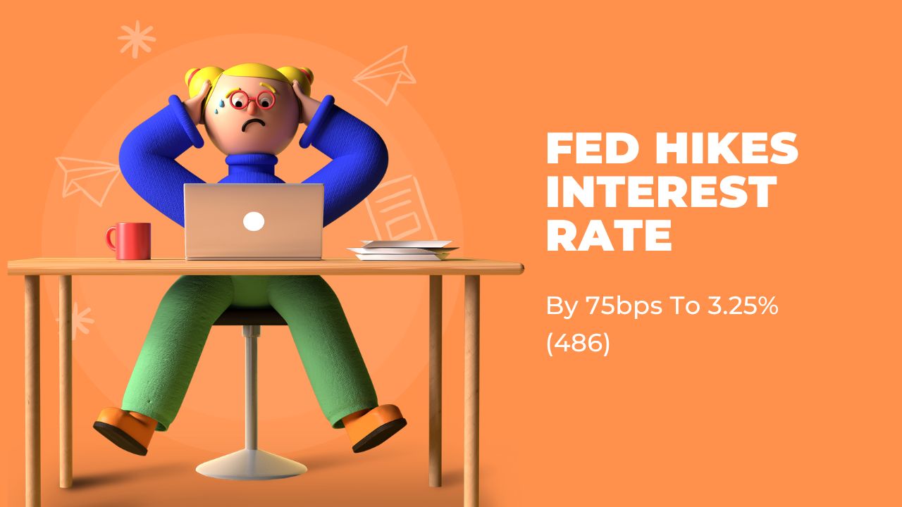 Fed Hikes Interest Rate By 75bps To 3.25%