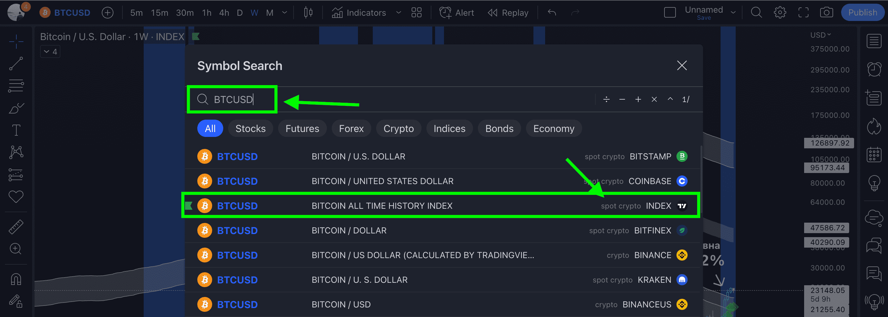 trading pair tradingview