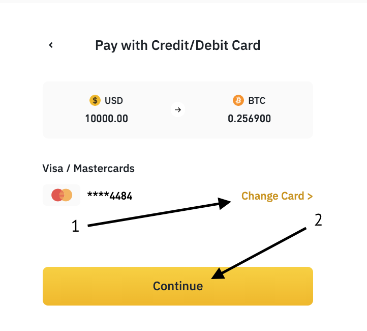 buy crypto with card on binance