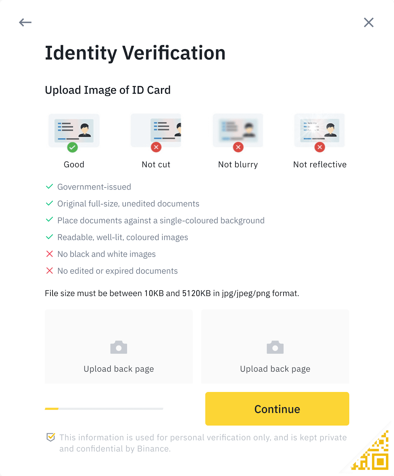 binance identification