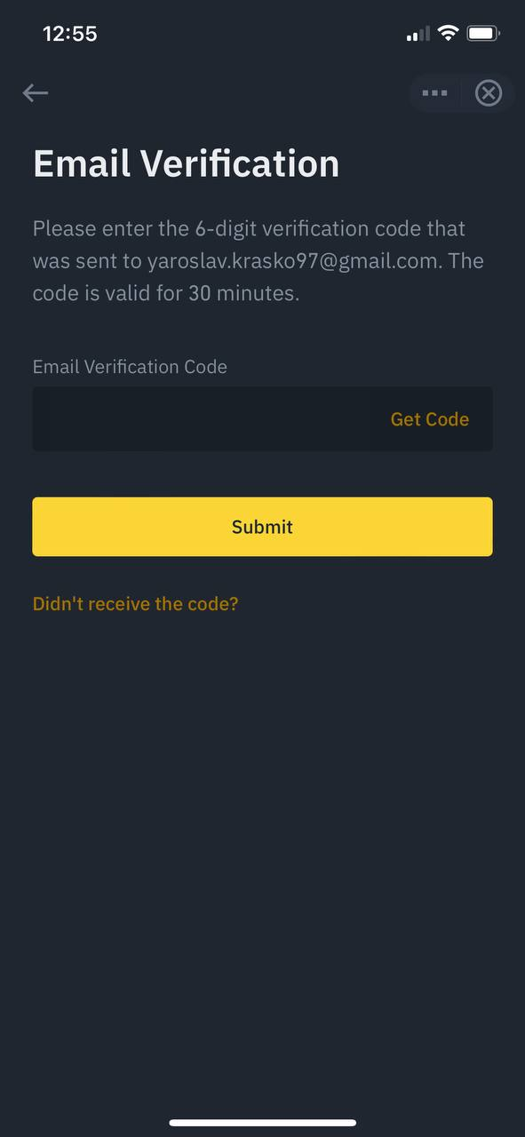 how to sign on binance