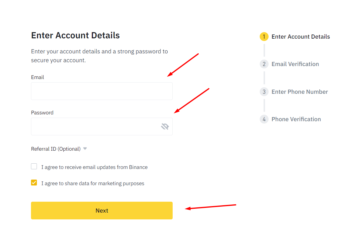 binance verification email